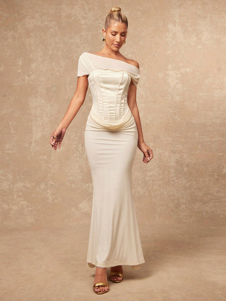 Rochie maxi SHEIN, bej