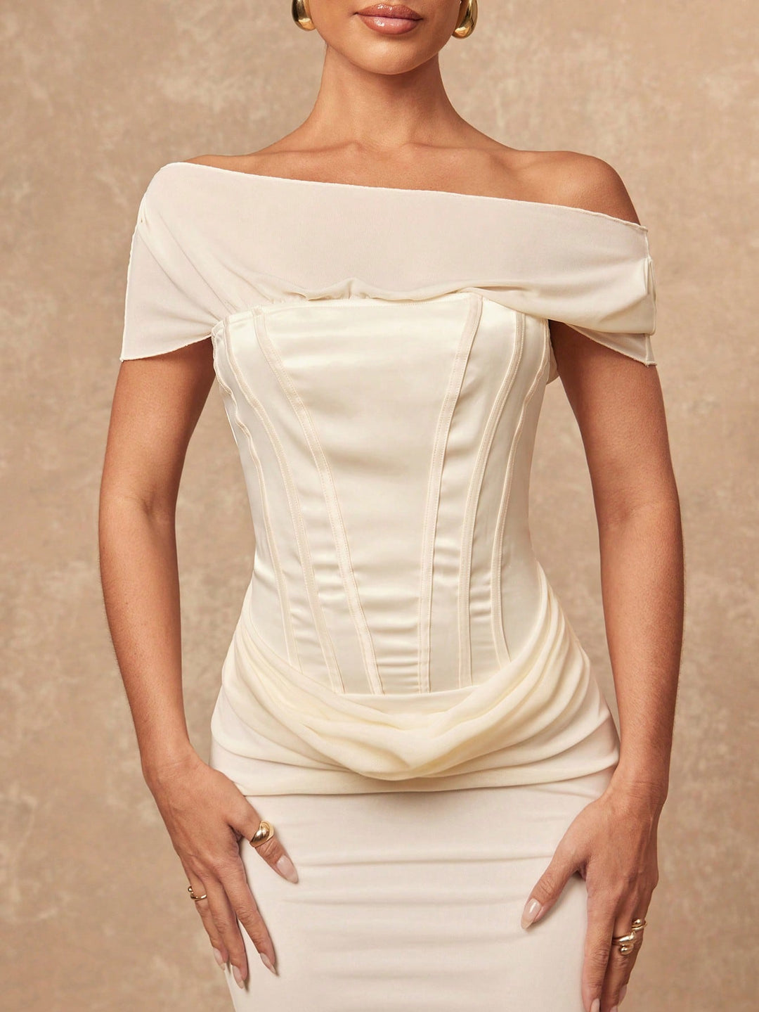 Rochie maxi SHEIN, bej