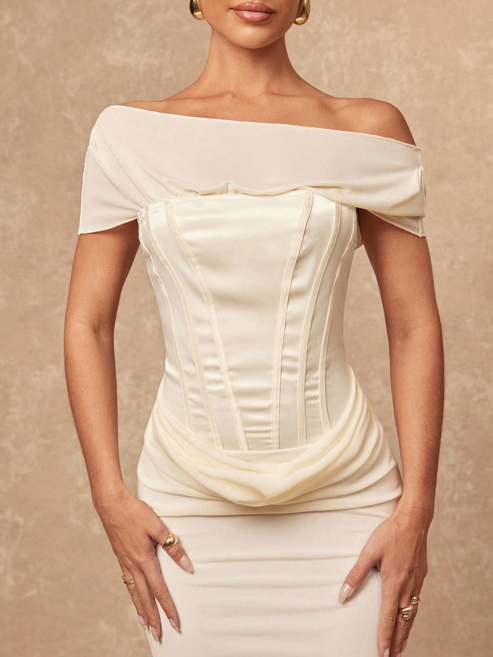 Rochie maxi SHEIN, bej