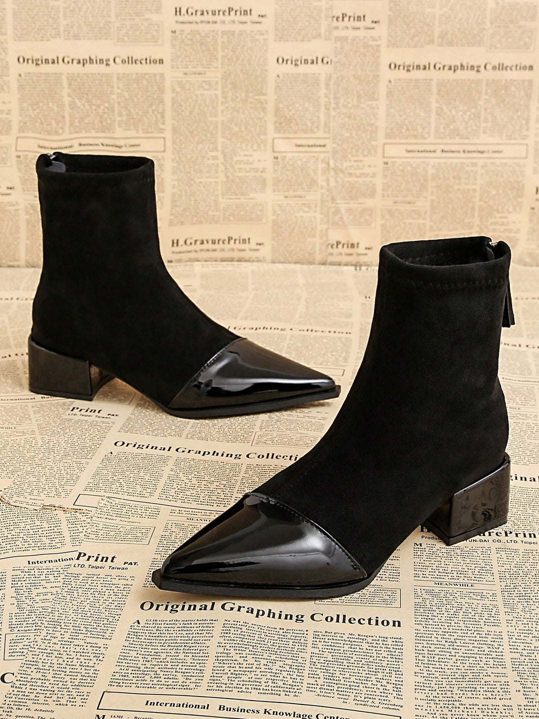 Botine SHEIN, negru
