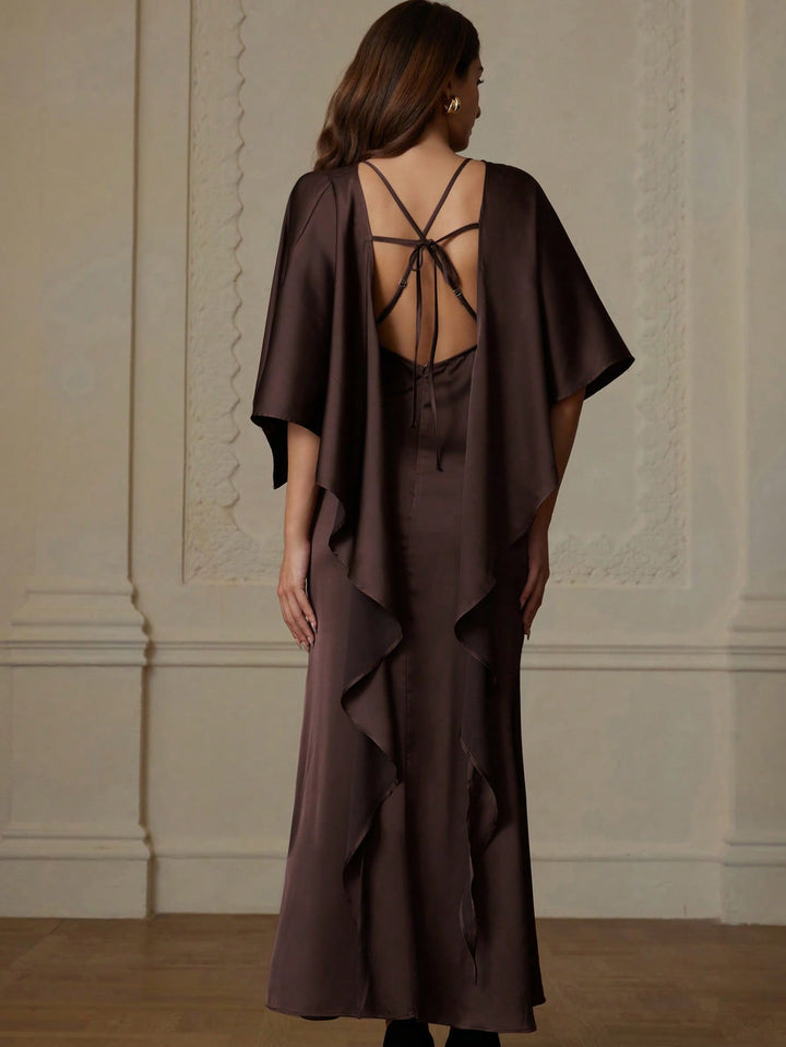 Rochie maxi SHEIN, maro