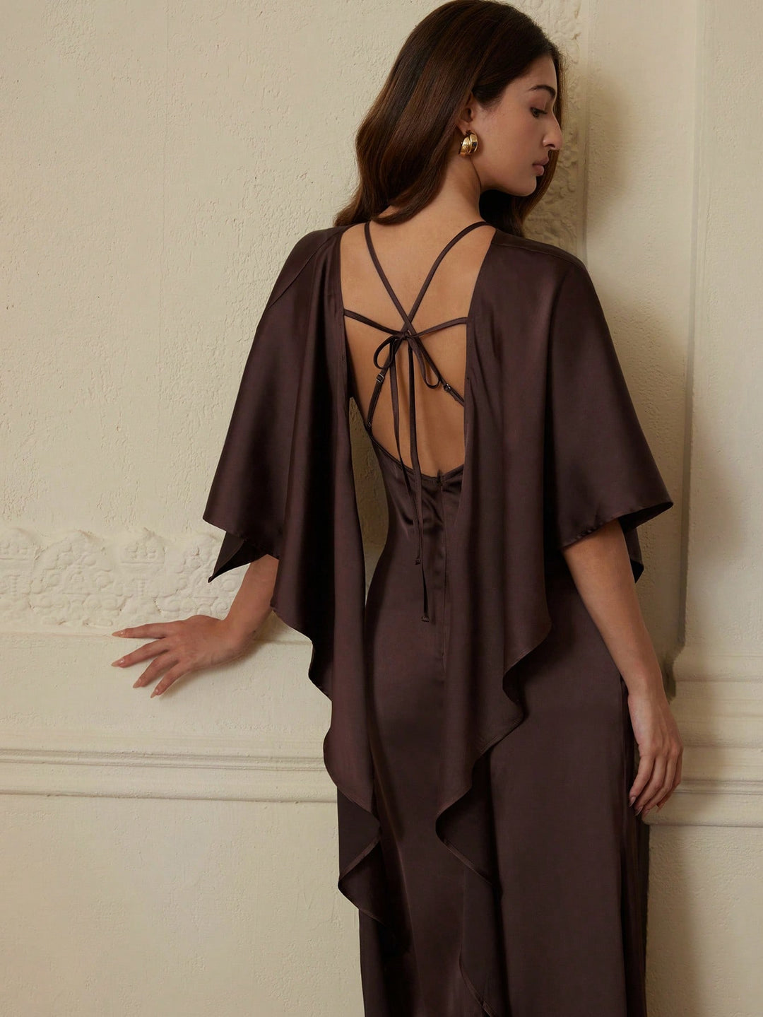 Rochie maxi SHEIN, maro