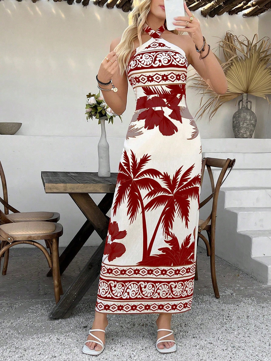 Rochie maxi SHEIN, roșu