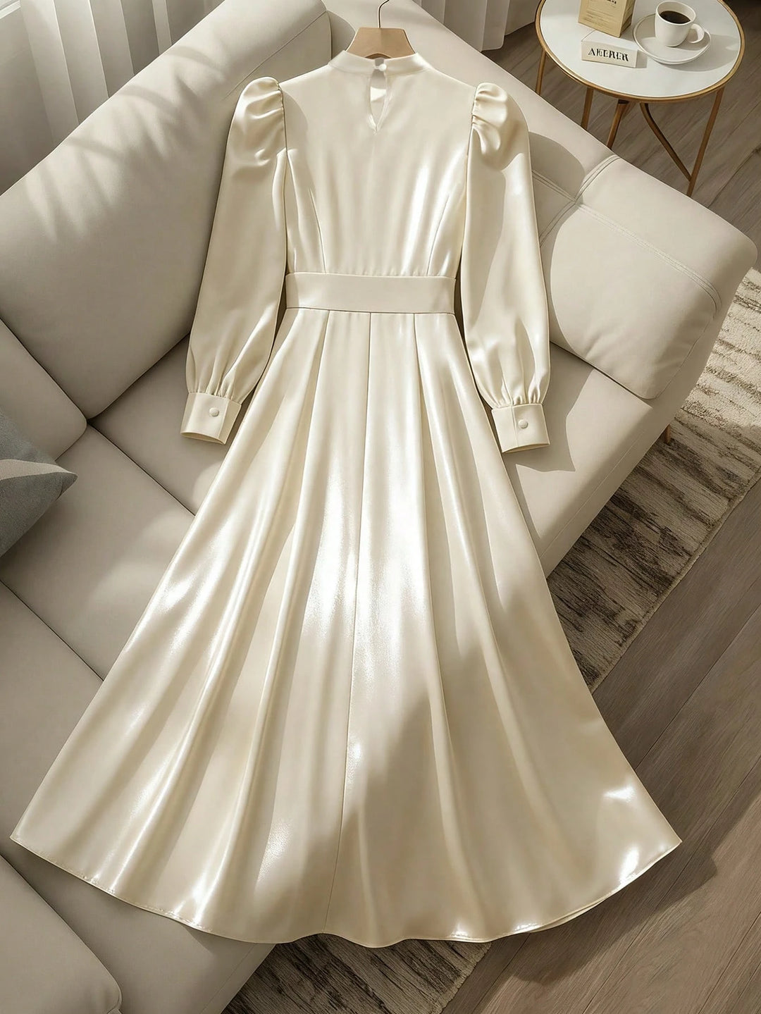 Rochie maxi SHEIN, crem