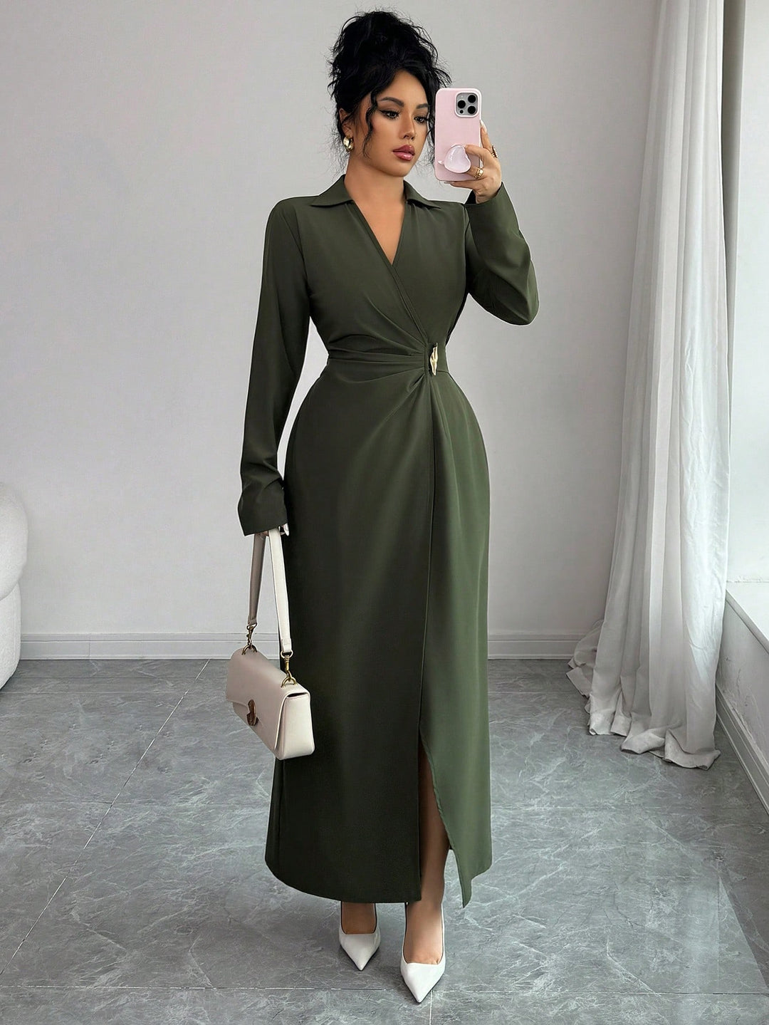 Rochie maxi SHEIN, verde