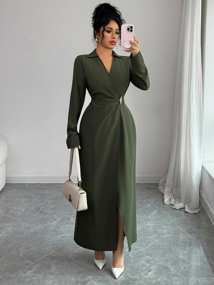 Rochie maxi SHEIN, verde