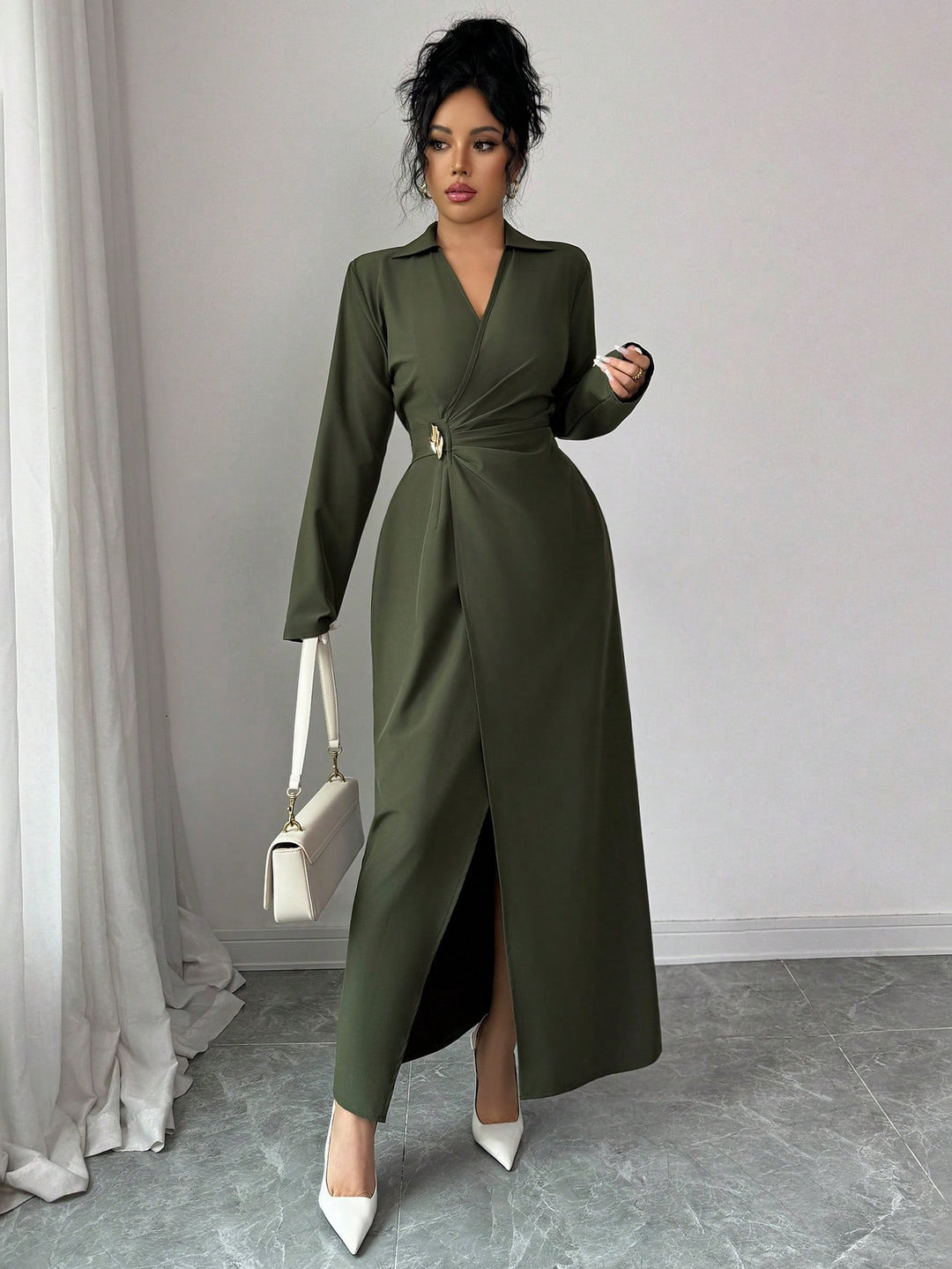 Rochie maxi SHEIN, verde