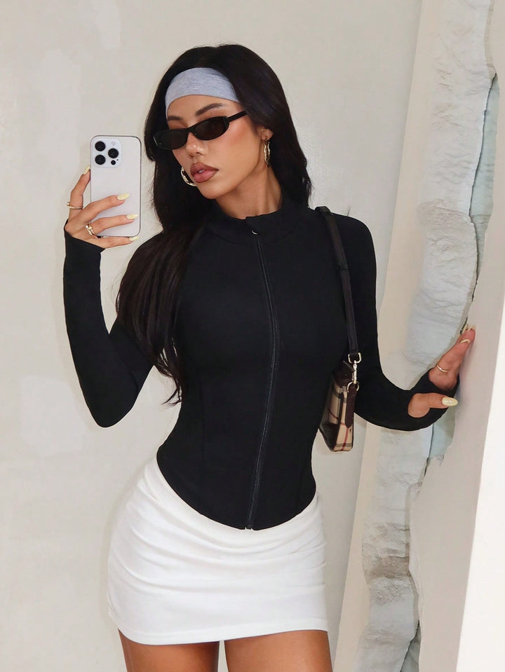Jachetă sport SHEIN, negru