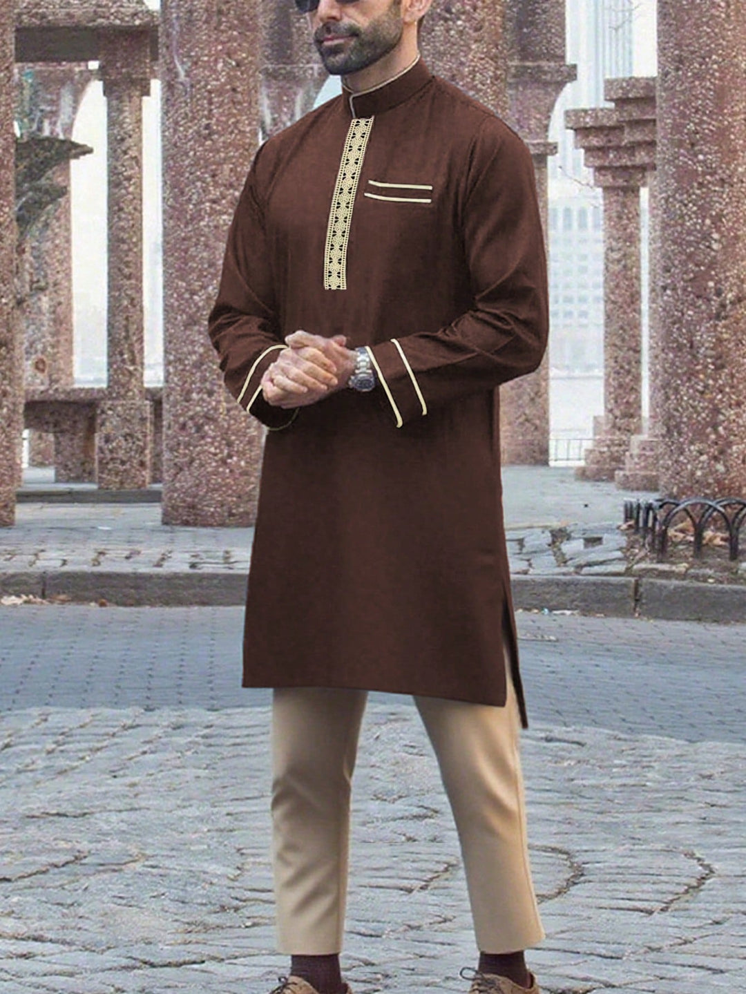 Rochie tip robă SHEIN, maro