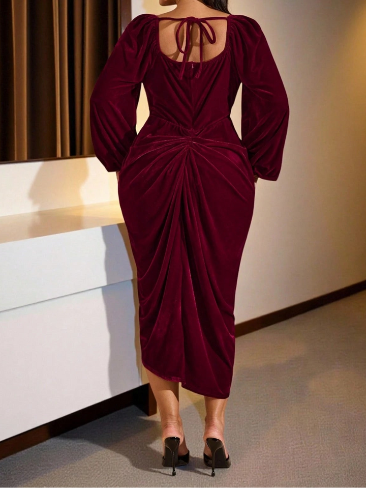 Rochie midi SHEIN, vișiniu