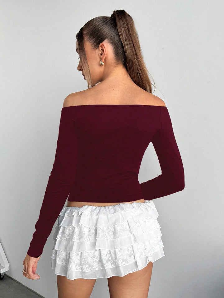 Tricou SHEIN, vișiniu