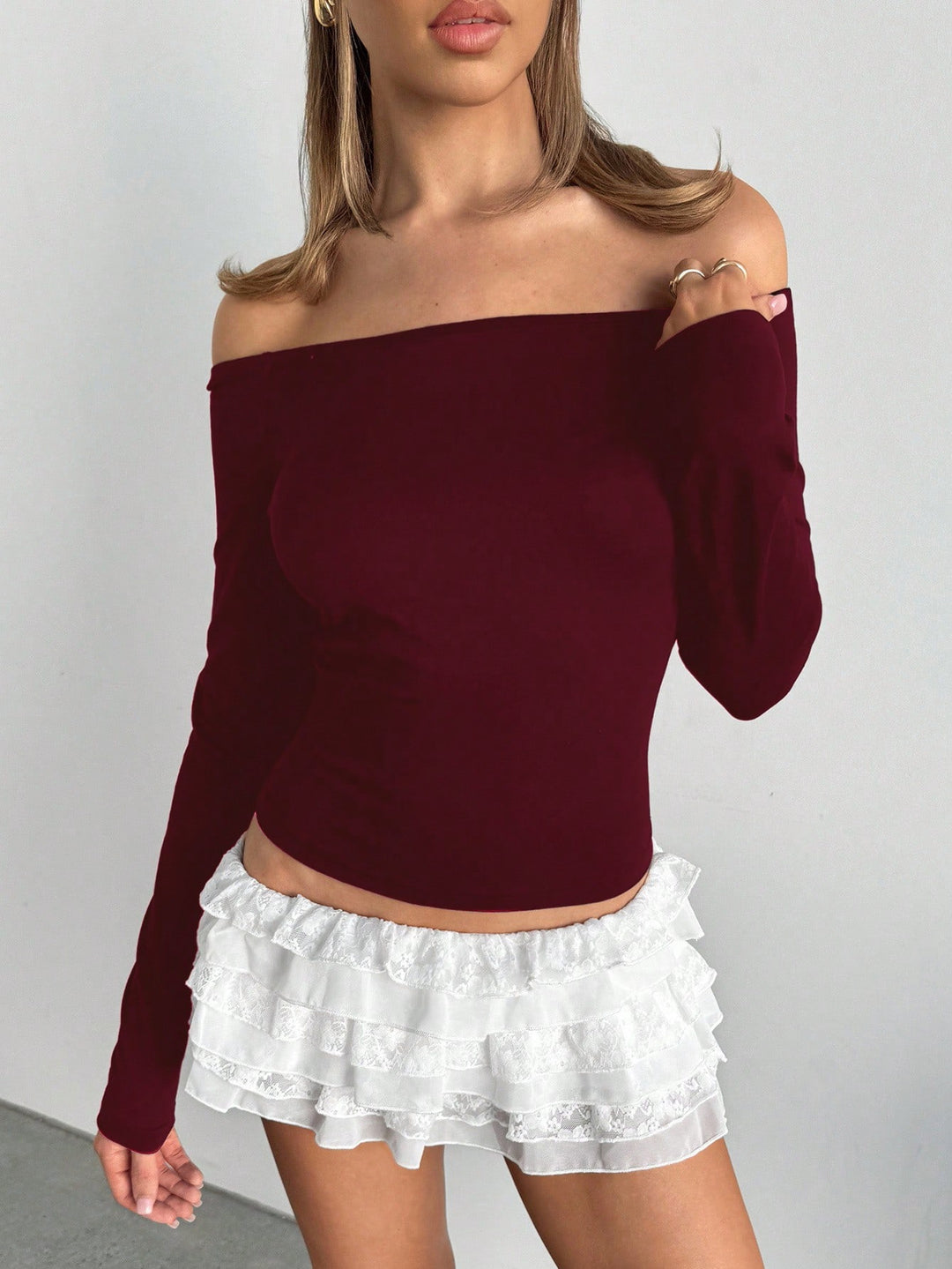 Tricou SHEIN, vișiniu