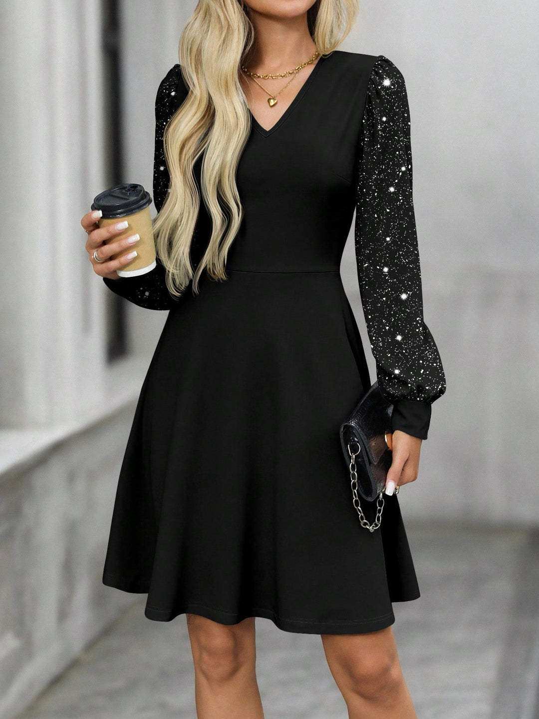 Rochie scurtă SHEIN, negru