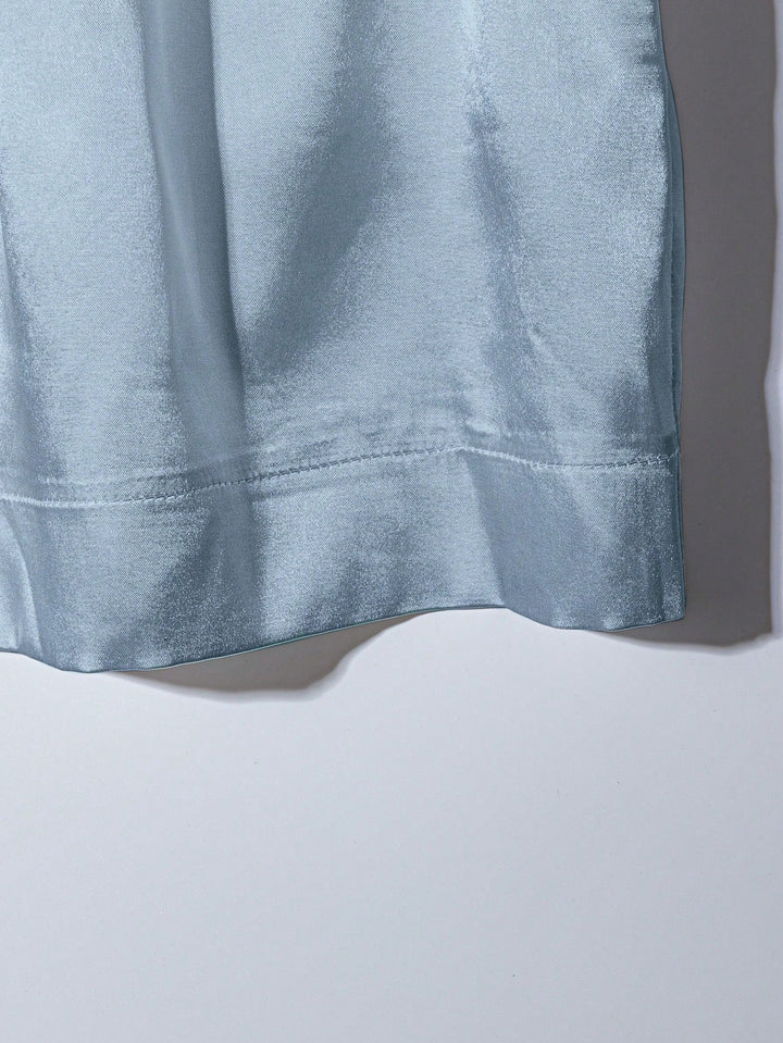 Tricou decupat SHEIN, albastru