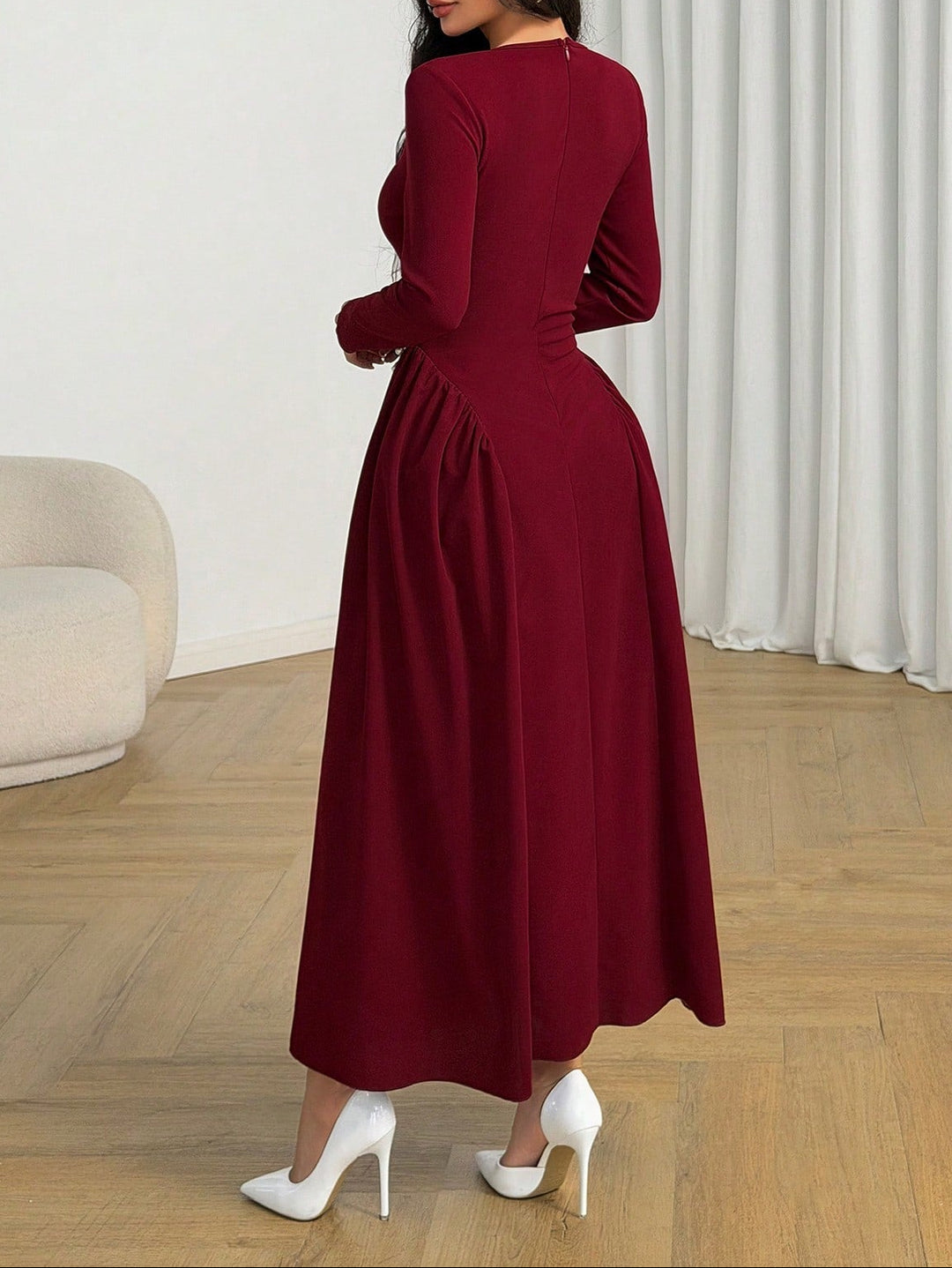 Shein bordó midiruha