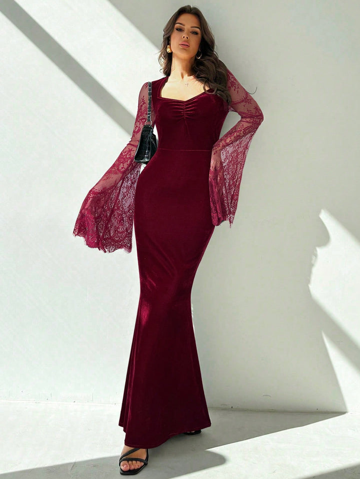 Rochie maxi SHEIN, vișiniu