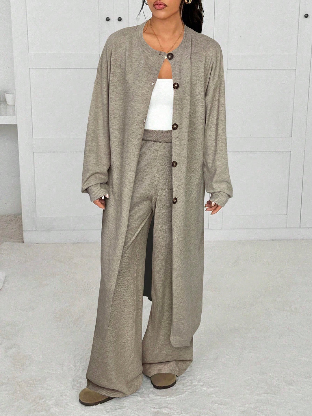 Cardigan SHEIN, kaki