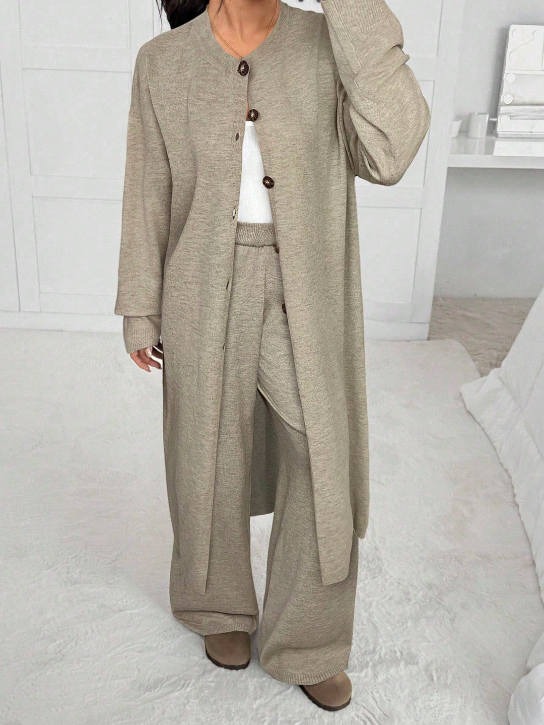 Cardigan SHEIN, kaki