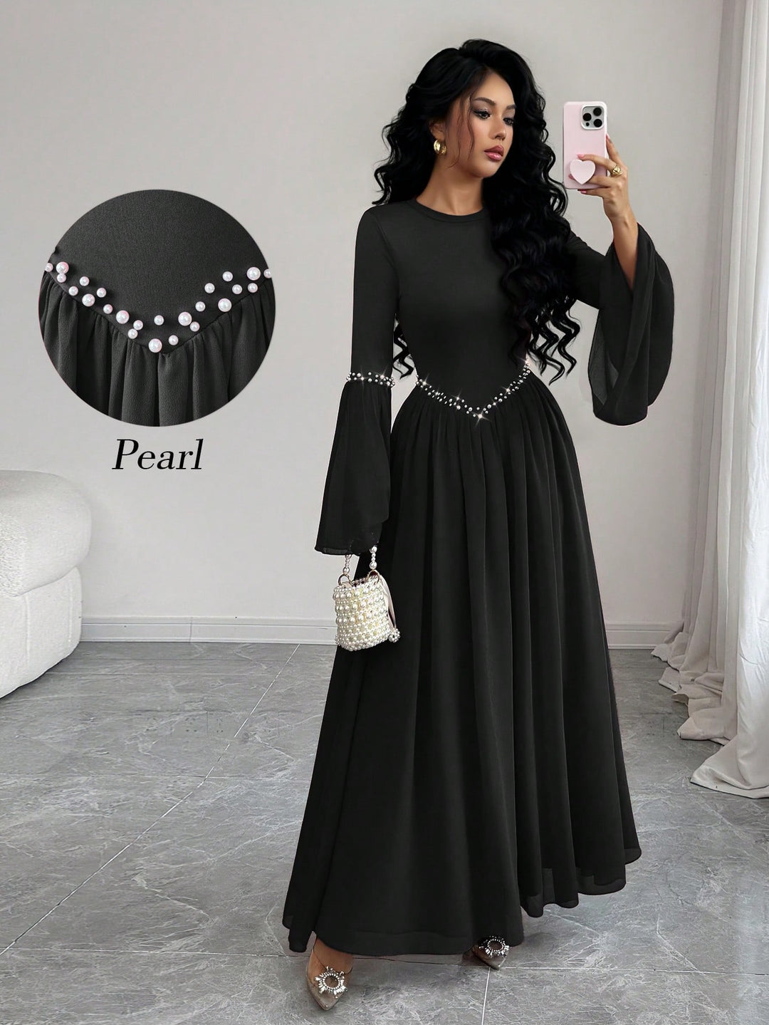 Rochie maxi SHEIN, negru