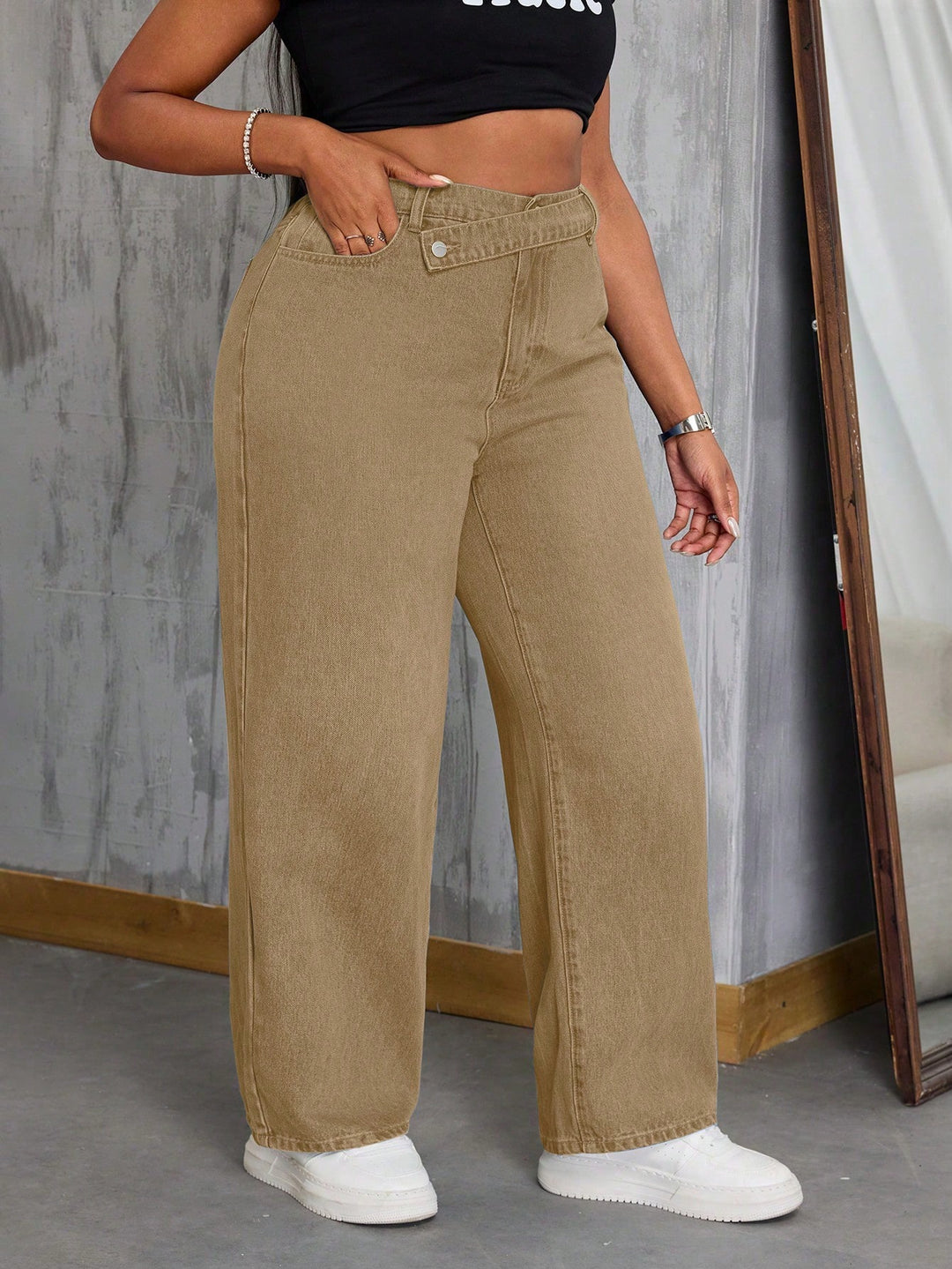 Jeans SHEIN, kaki