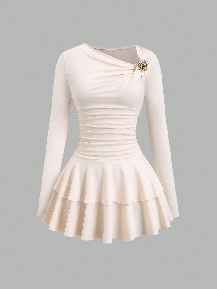 Rochie mini SHEIN, crem