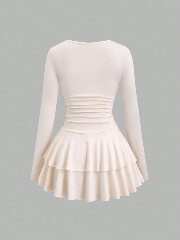 Rochie mini SHEIN, crem