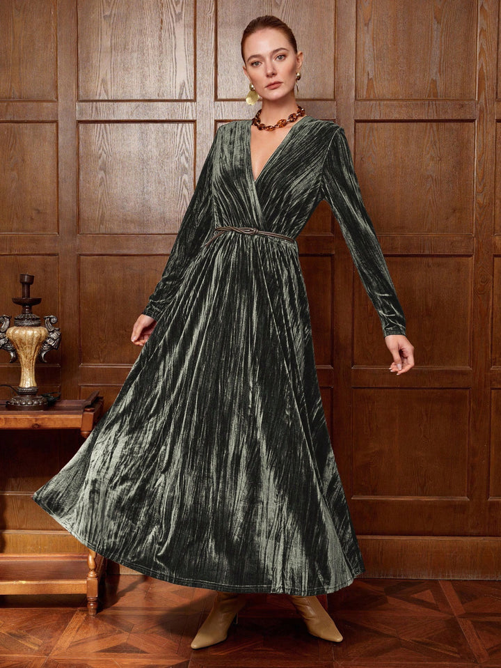 Rochie maxi SHEIN, kaki