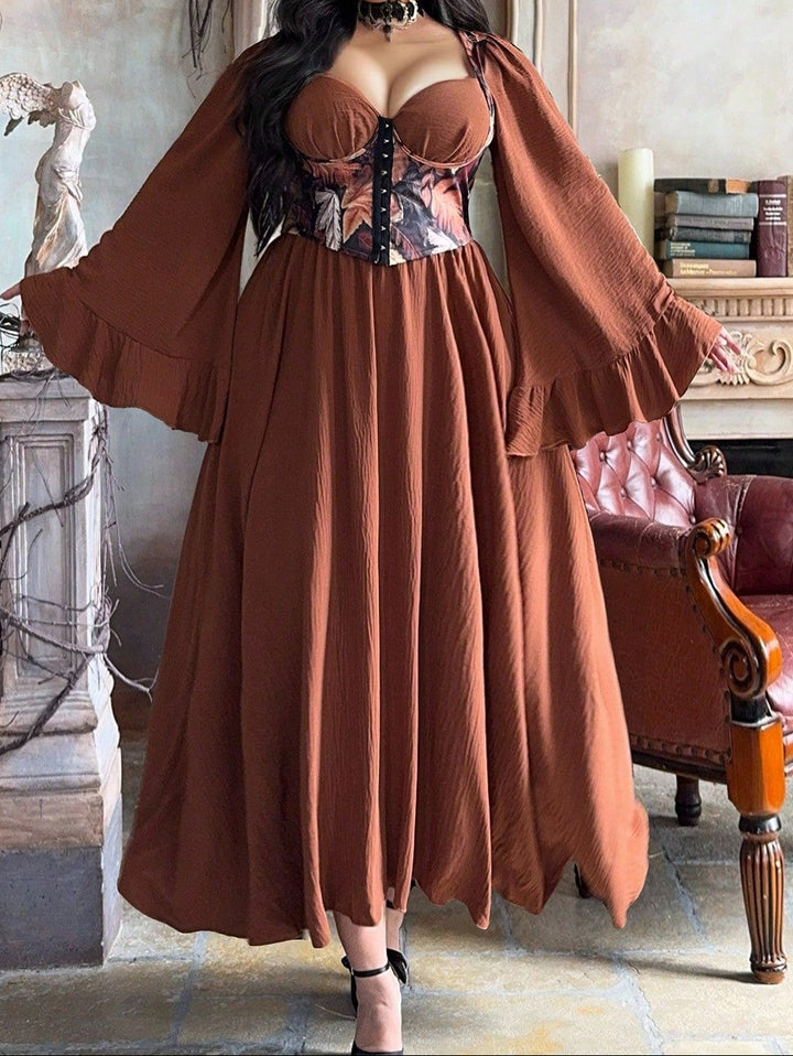 Rochie maxi SHEIN, maro
