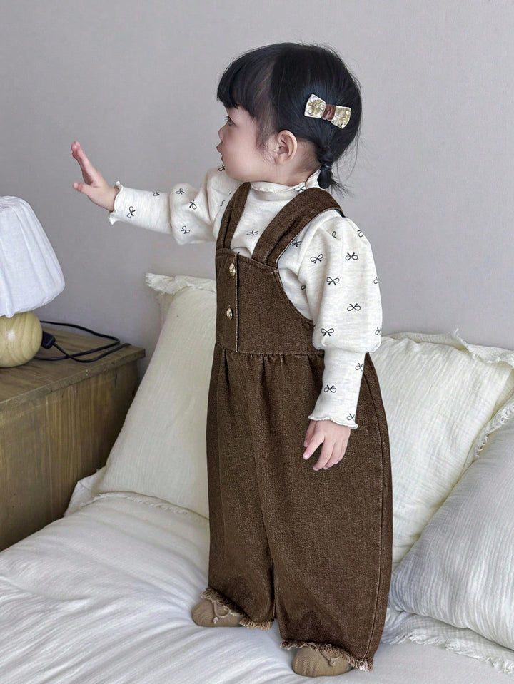 Salopetă denim SHEIN, maro