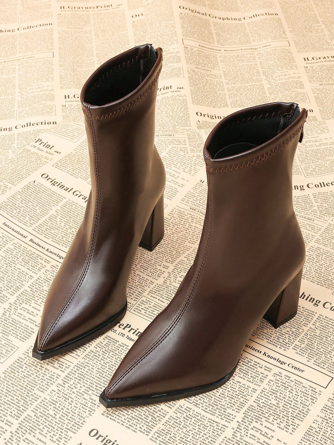 Botine SHEIN, maro