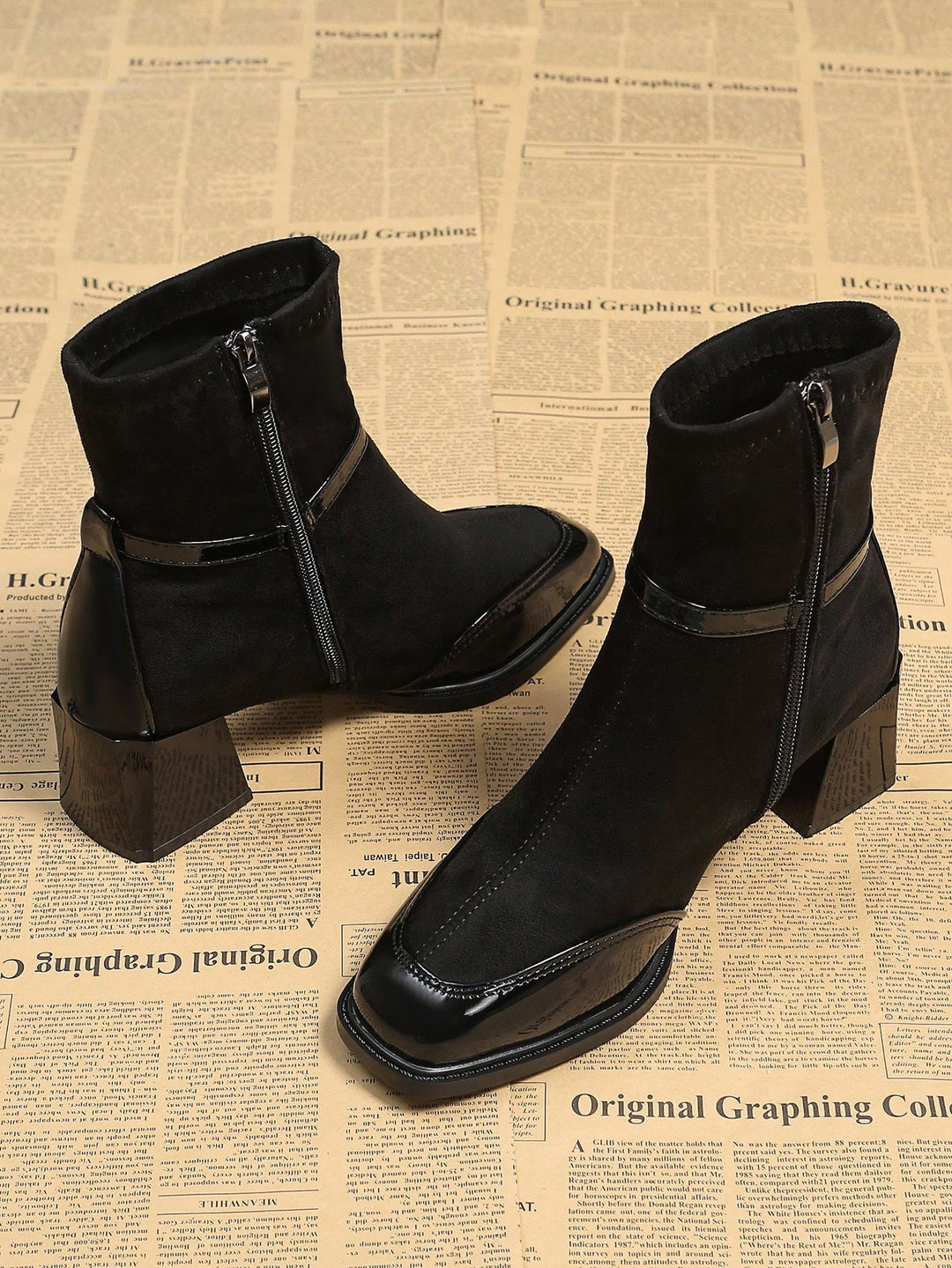 Botine SHEIN, negru