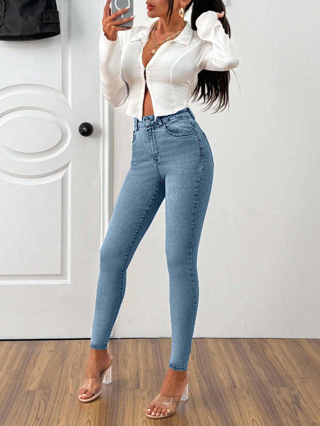 Jeans SHEIN, albastru