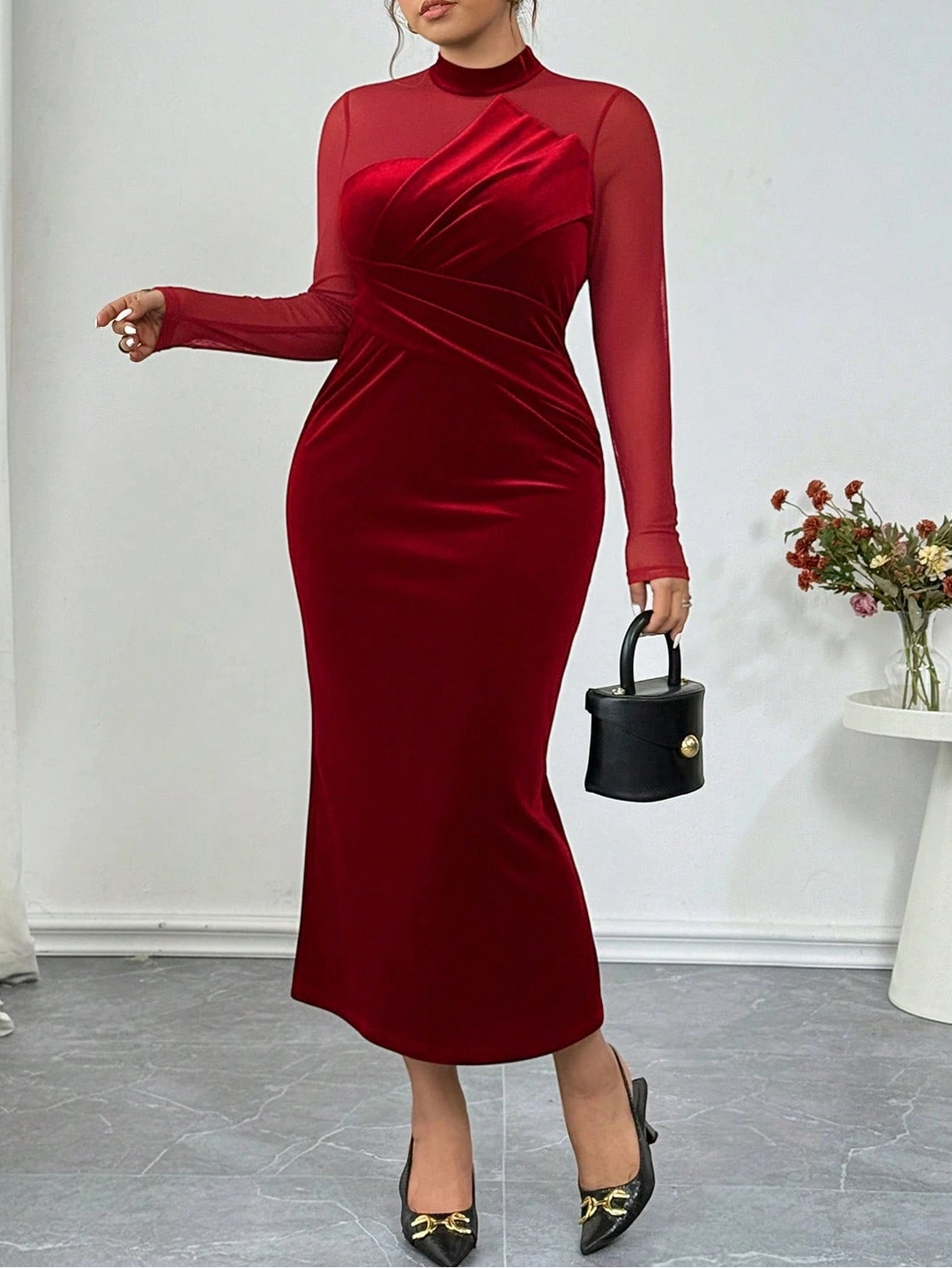 Rochie maxi SHEIN, roșu
