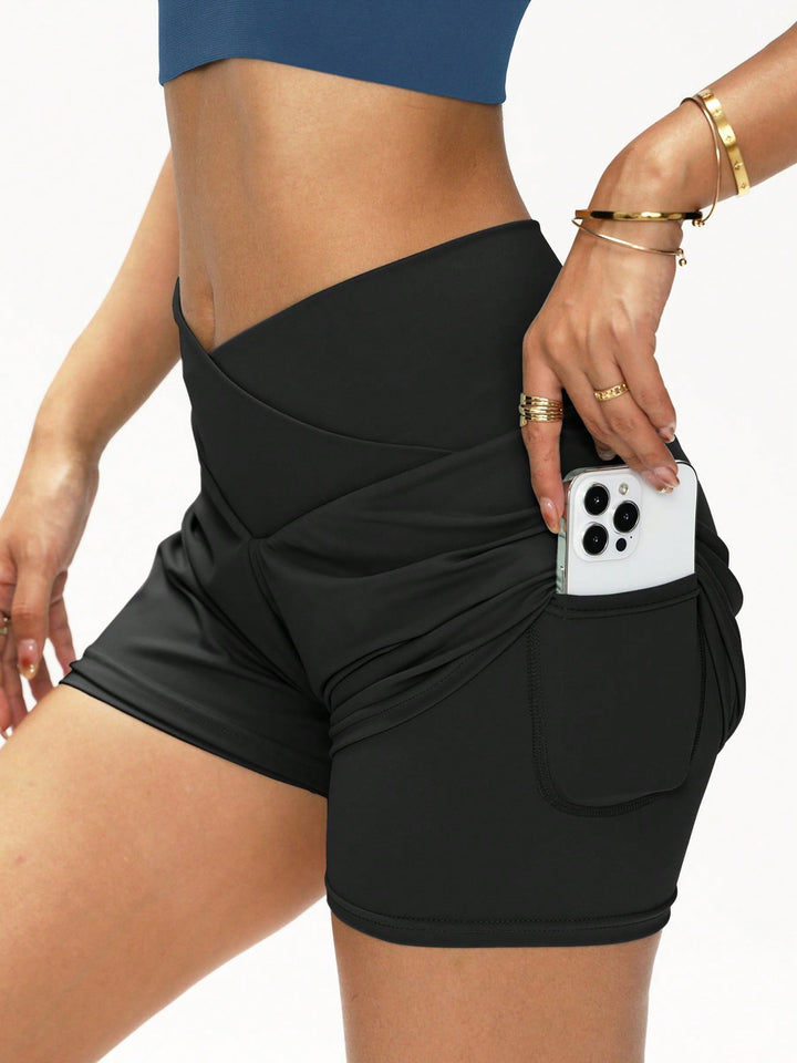 Pantaloni scurți SHEIN, negru
