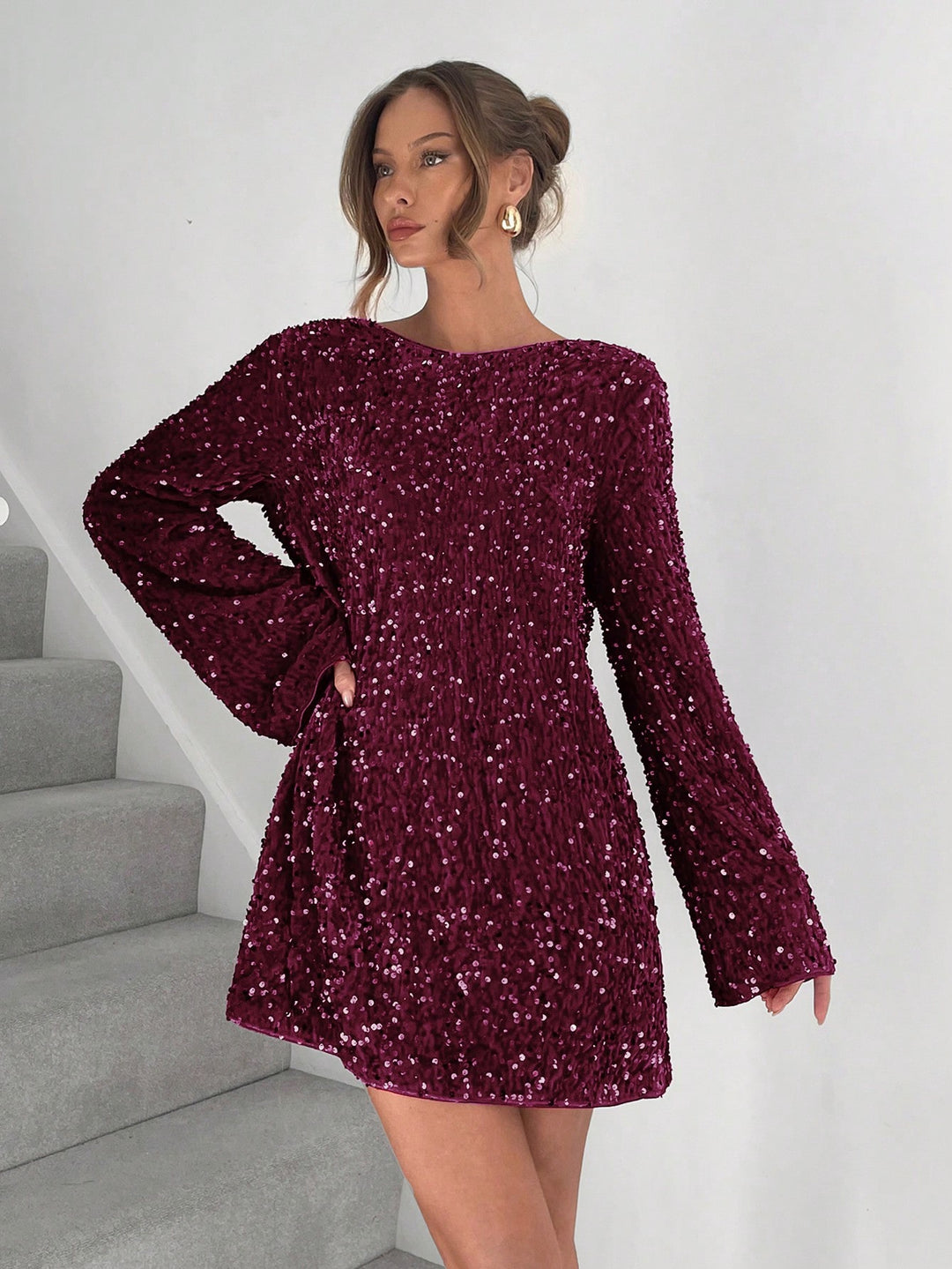 Rochie mini SHEIN, vișiniu