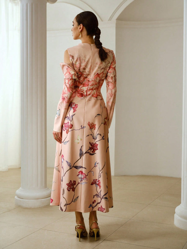 Rochie maxi SHEIN, portocaliu