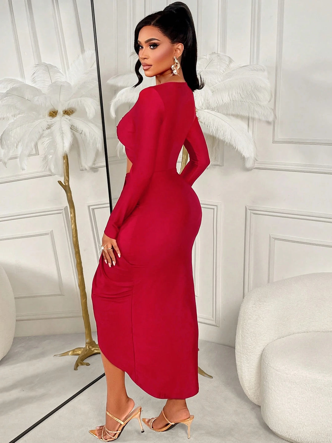 Rochie maxi SHEIN, roșu