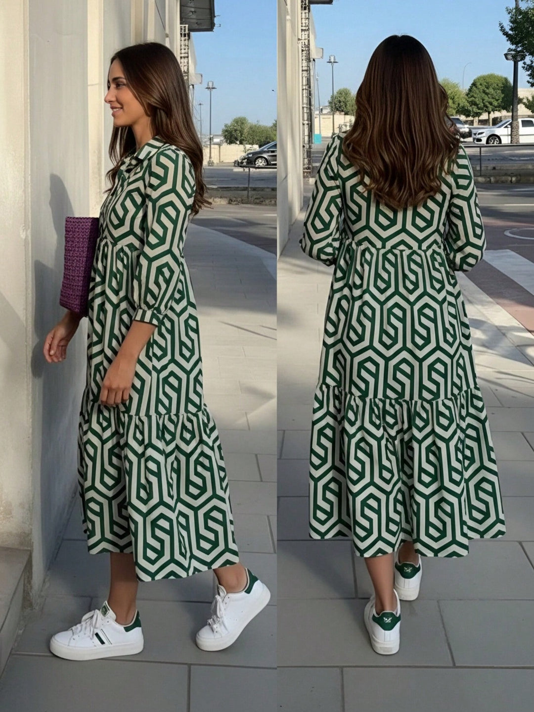 Rochie midi SHEIN, verde