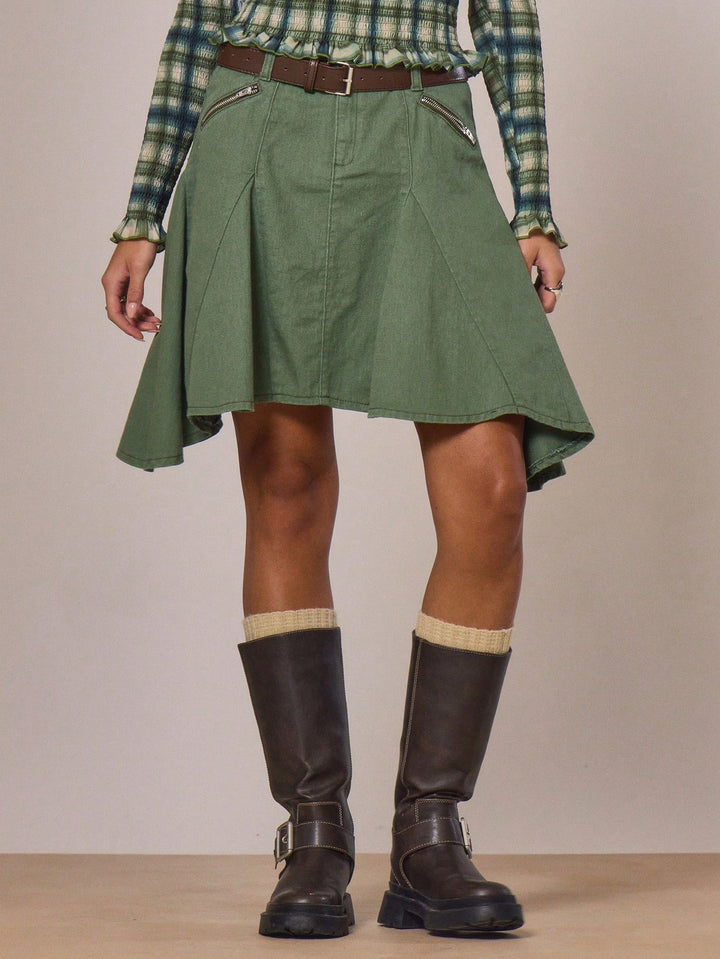 Fustă mini SHEIN, verde