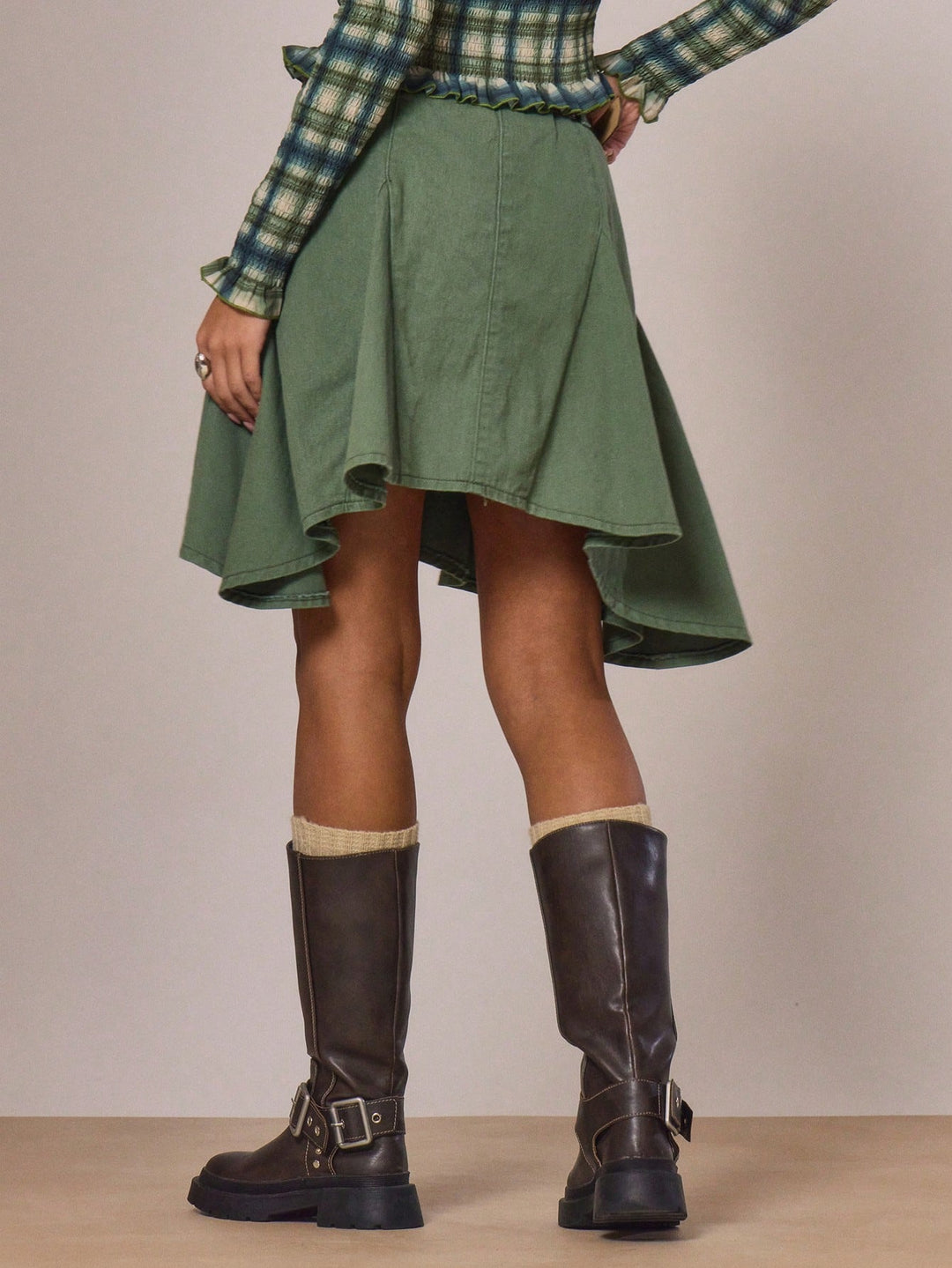 Fustă mini SHEIN, verde