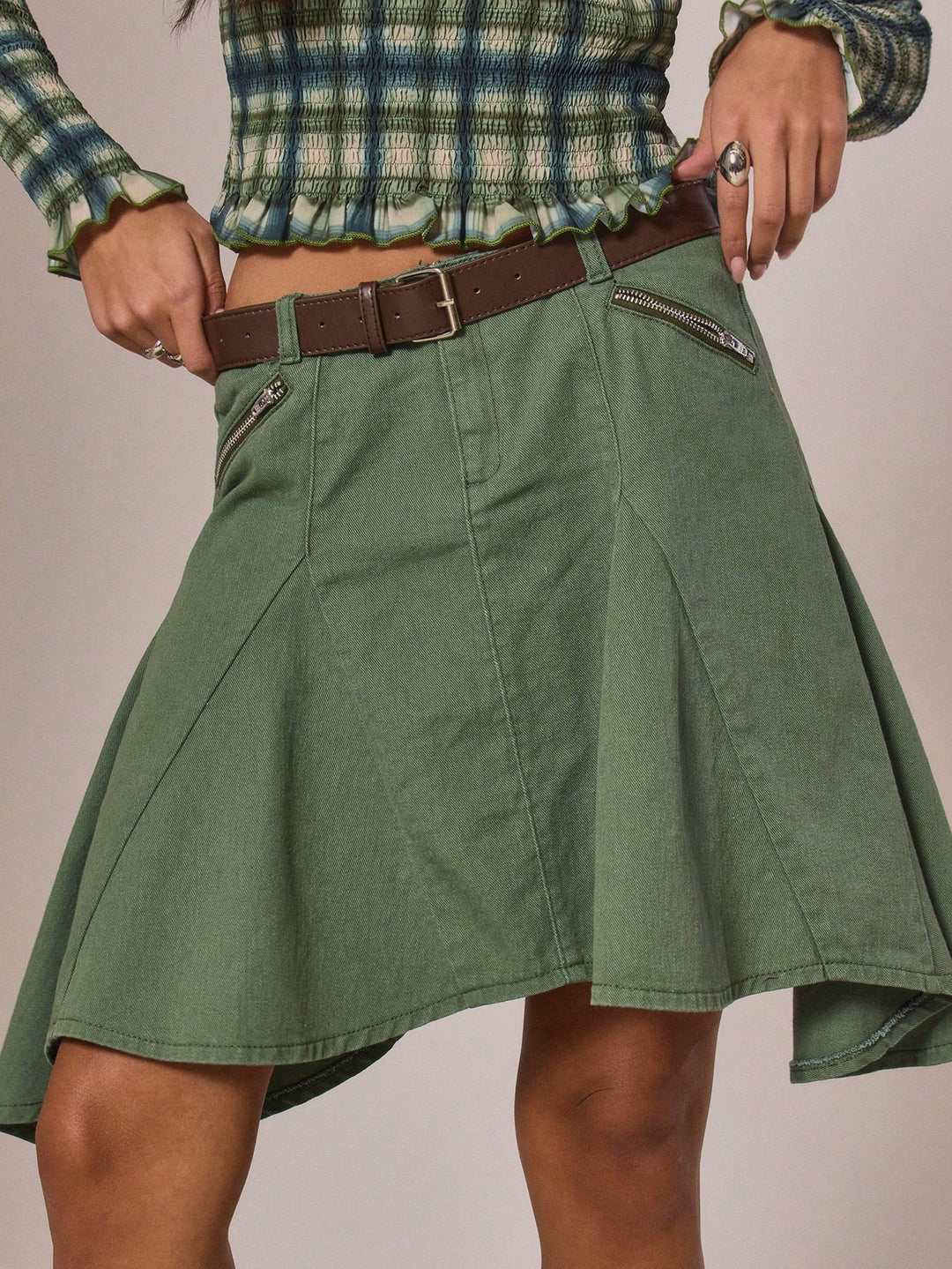 Fustă mini SHEIN, verde