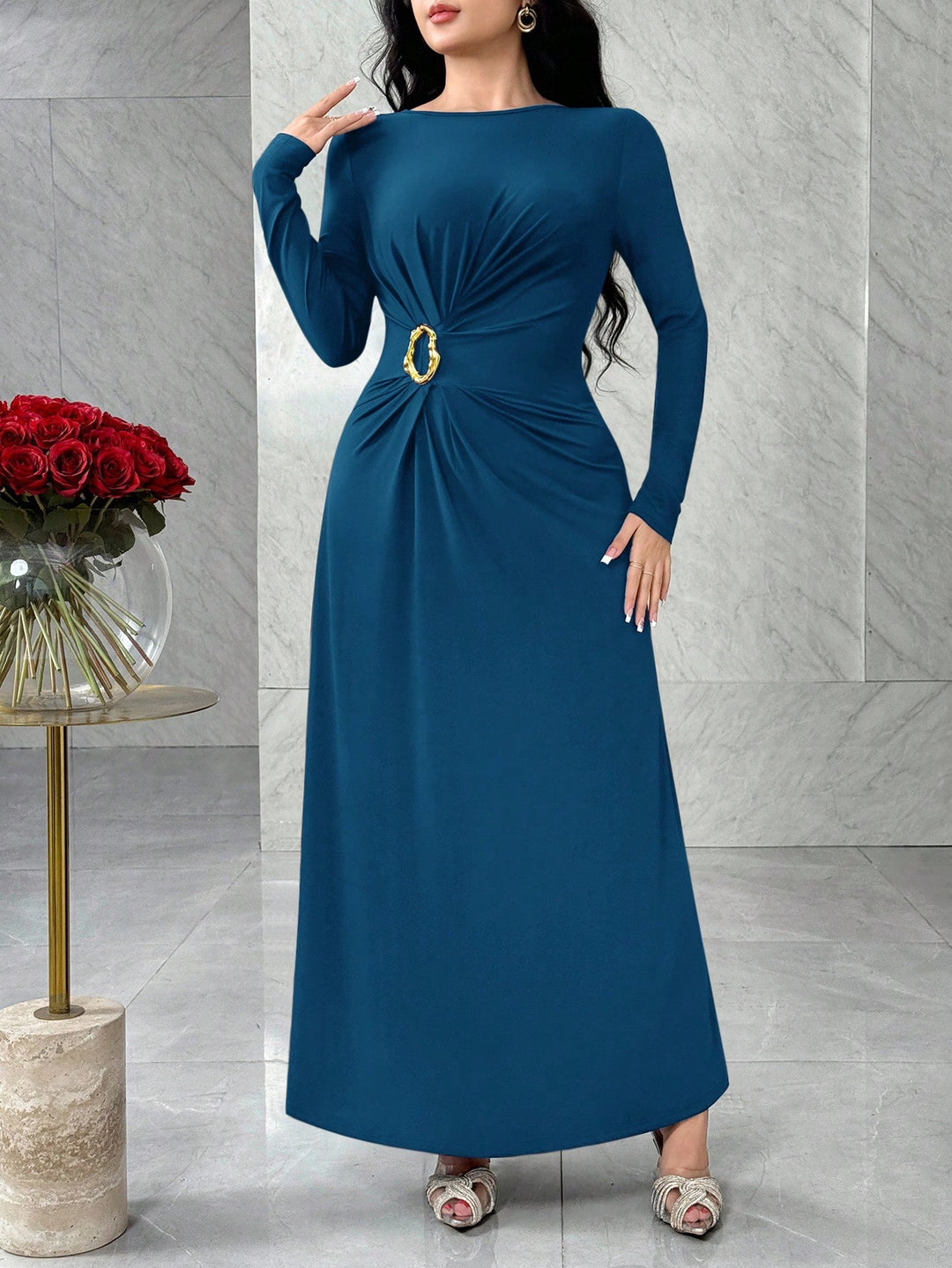Rochie maxi SHEIN, albastru