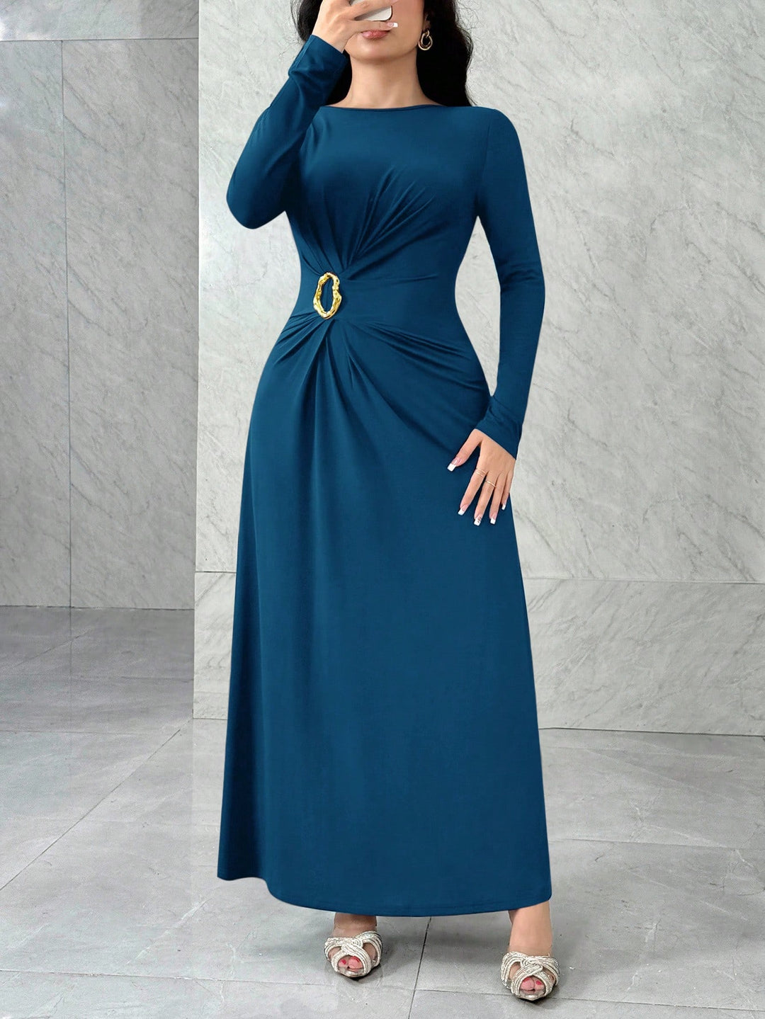 Rochie maxi SHEIN, albastru