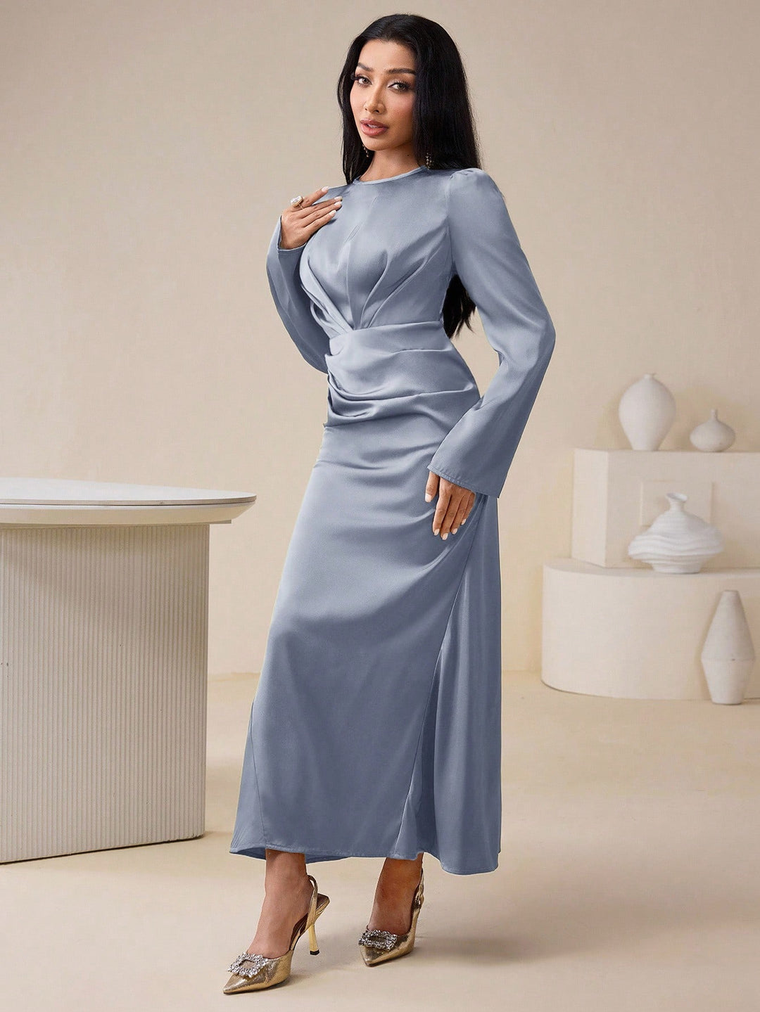 Rochie maxi SHEIN, albastru