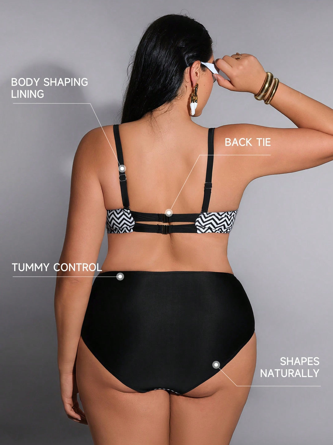 Set bikini de baie SHEIN, negru
