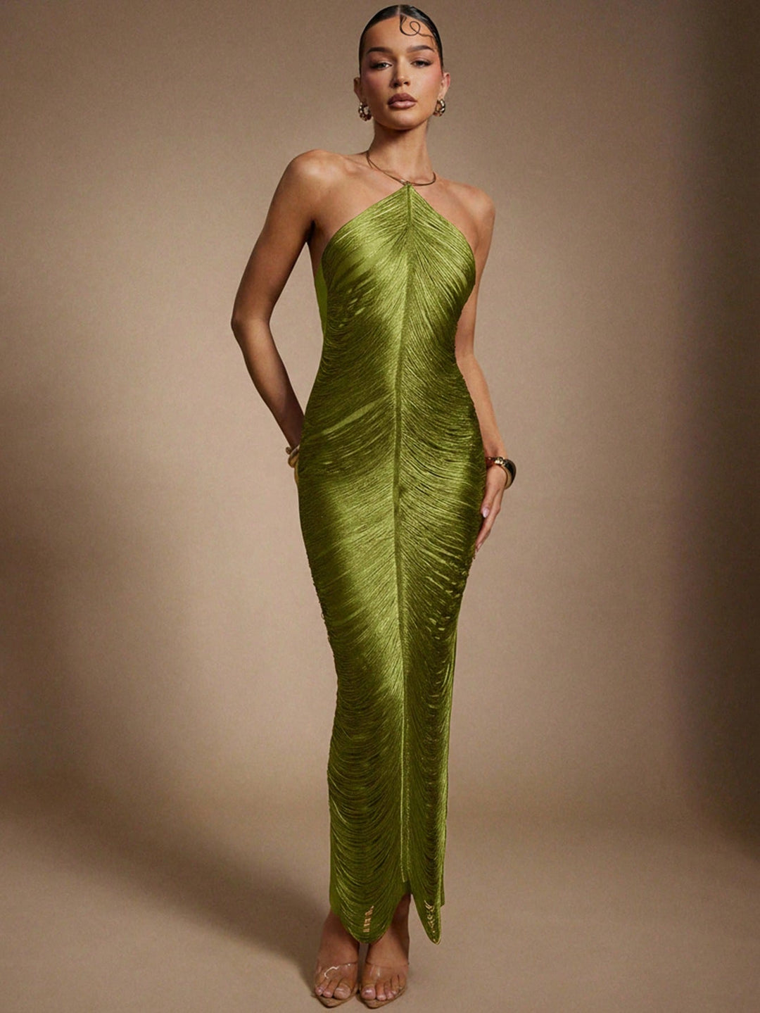 Rochie maxi SHEIN, verde