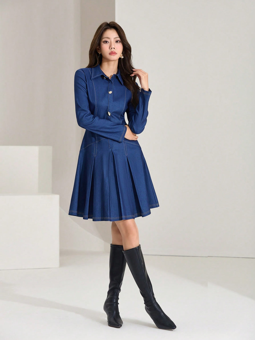Rochie scurtă SHEIN, albastru