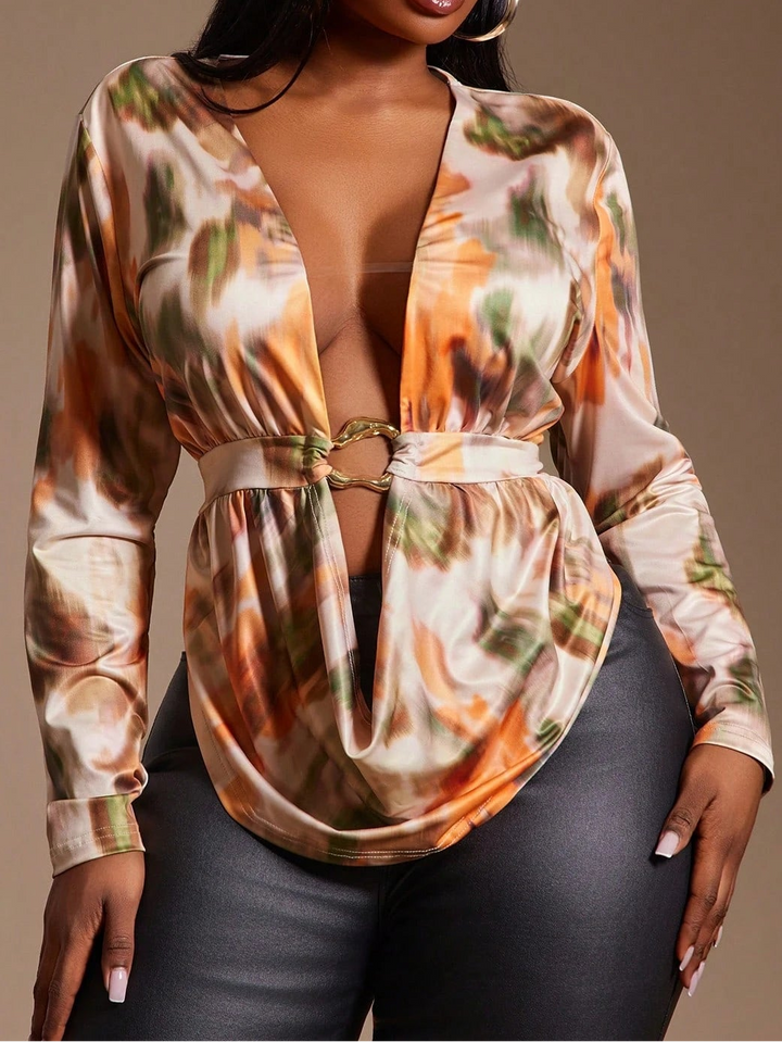 Bluză Shein Curve+, mix culori