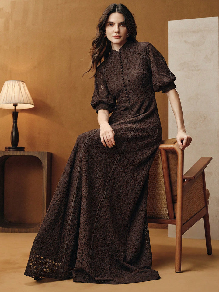 Rochie maxi SHEIN, maro