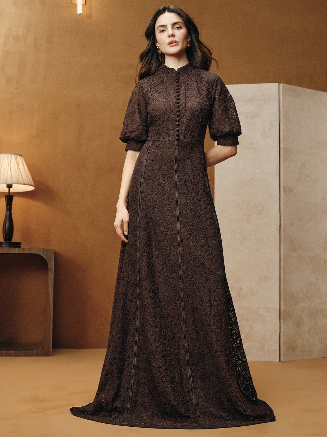Rochie maxi SHEIN, maro